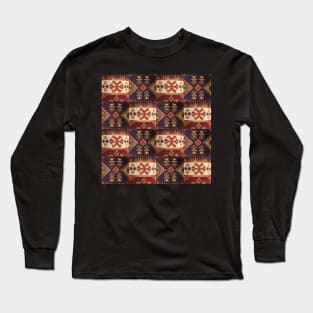 Armenian Traditional Woven Folk Art Fabric Long Sleeve T-Shirt